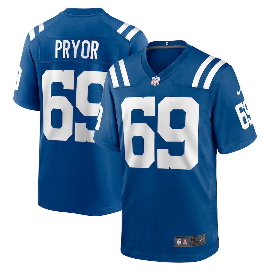 Men Indianapolis Colts 69 Matt Pryor Nike Royal Game NFL Jersey